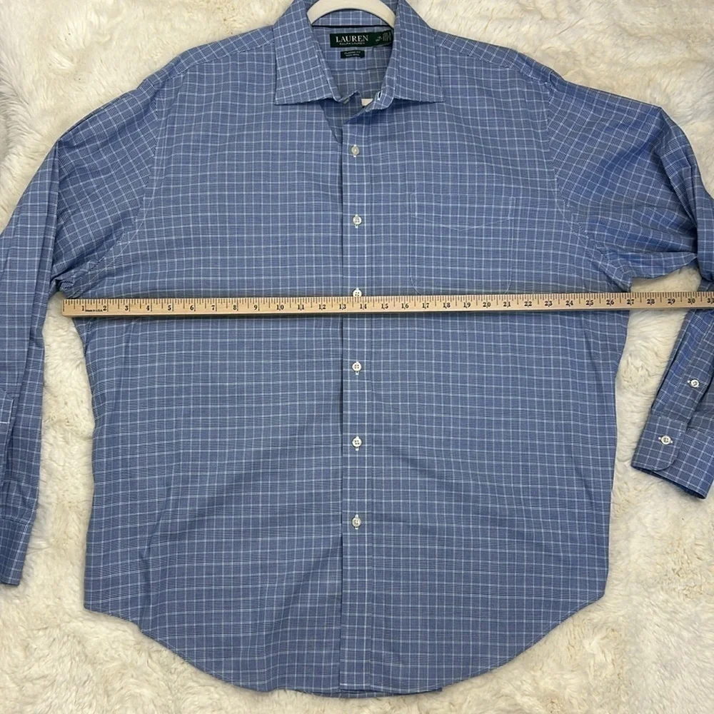 Lauren Ralph Lauren Men’s Checkered Button-Up Classic Fit Pocket Shirt 18 36/37